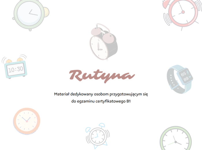 Rutyna POLSKI NATURALNIE egzamin certyfikatowy B1