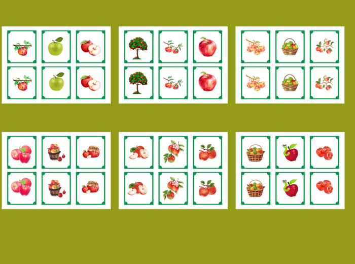 DZIEŃ JABŁKA – memory – 36 szt. wersja 1