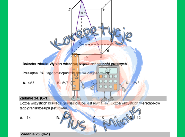 Zadania maturalne graniastosłupy