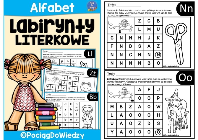 Alfabet - Labirynty literkowe