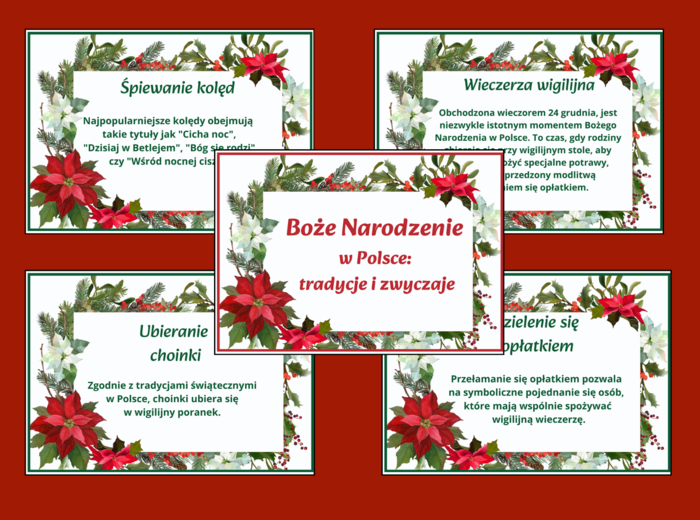 TRADYCJE I ZWYCZAJE - BOŻE NARODZENIE – biblioteka – świetlica –przedszkole - gazetka – wersja 2
