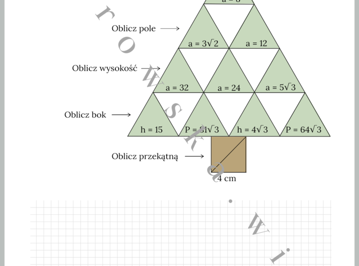 Świąteczne trójkąty równoboczne