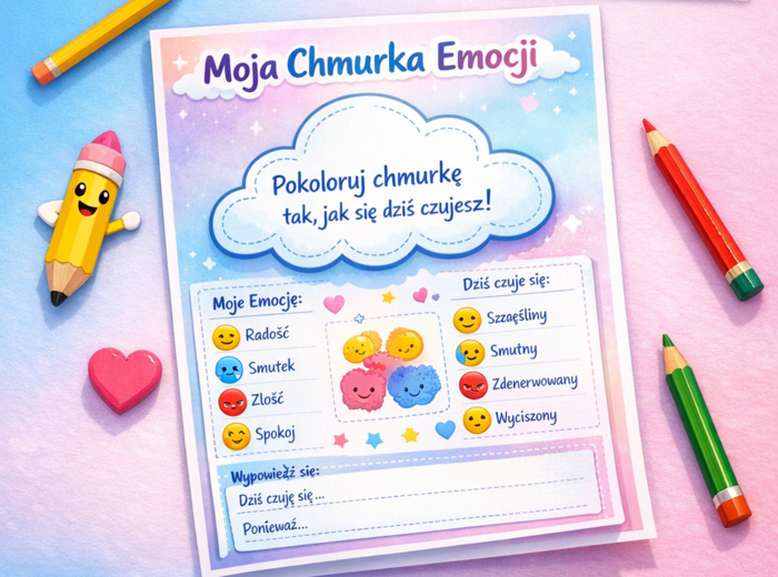 Chmurka emocji - karta pracy