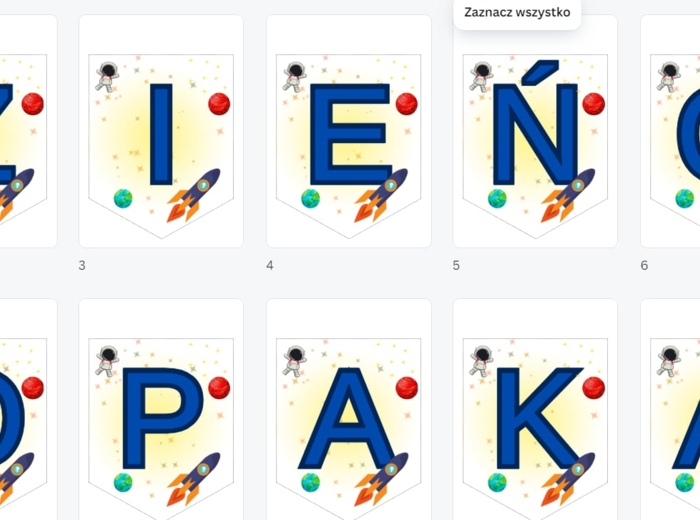 Dzień chłopaka, napis girlanda