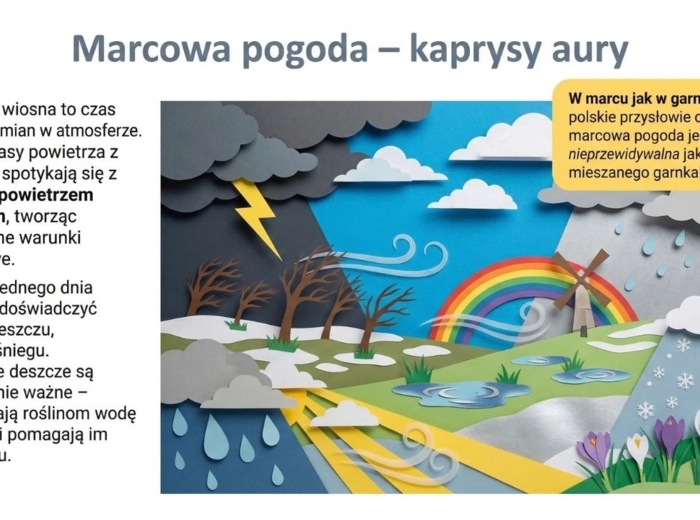 Wiosna - prezentacja, gazetka szkolna, materiały