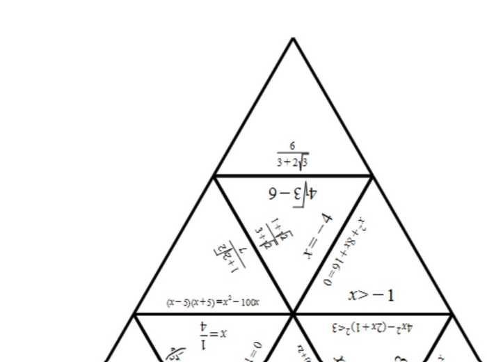 Trimino - zastosowanie wzorów skróconego mnożenia