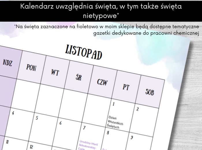 Planer Nauczyciela Chemii 2024/2025