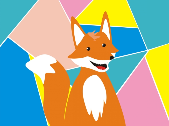 Przedszkole: Grafika do obrazu na płótnie (canvas): portret Lis