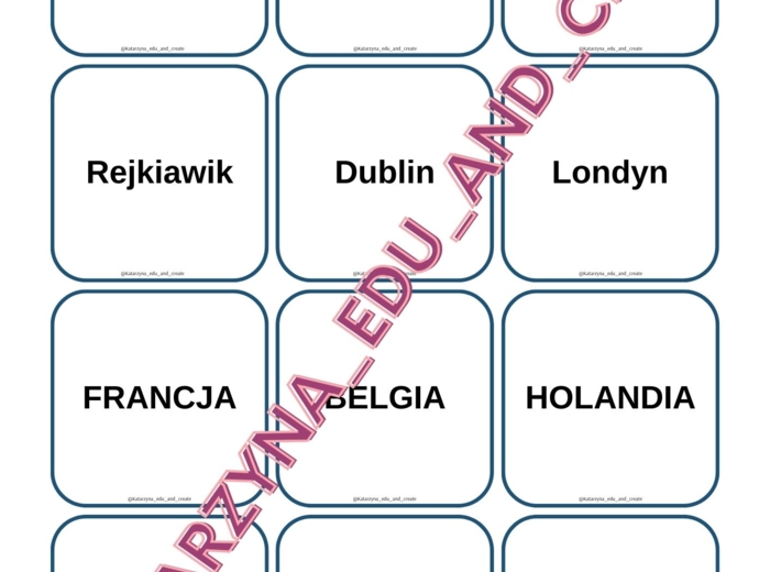 Memory - państwa i stolice Europy