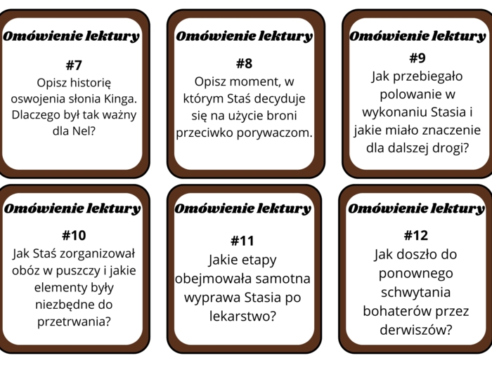 W pustyni i w puszczy - karty dyskusyjne