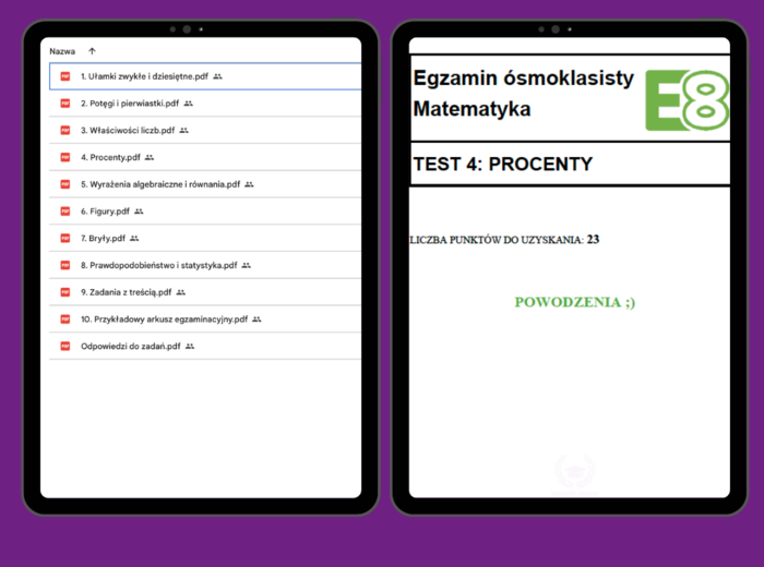 Autorski zbiór zadań 8-klasisty - Matematyka