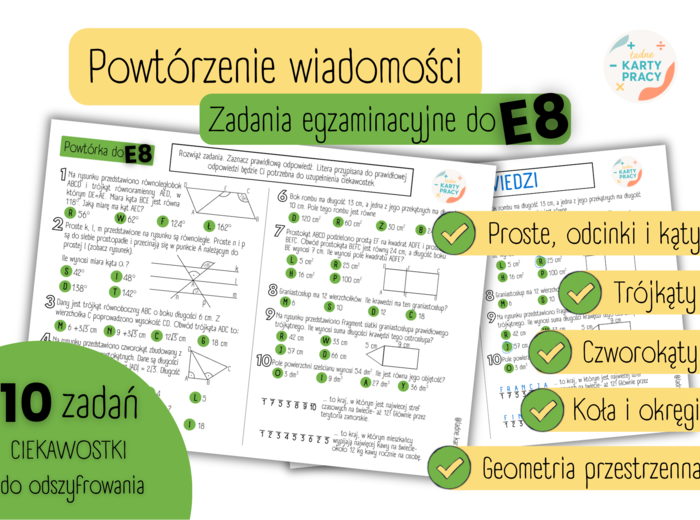 POWTÓRZENIE - Egzamin ósmoklasisty - MATEMATYKA - nr 2
