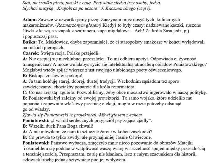 Scenariusz z okazji 3 Maja