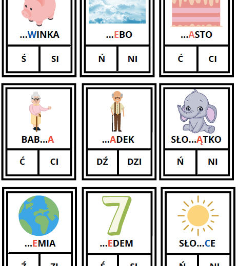 Zmiękczenia - pisownia