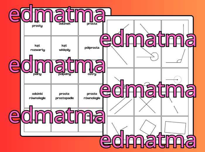Fiszki, memory - geometria klasa 4