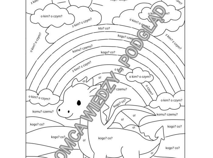 Przypadki rzeczownika - karta pracy (klasa 4)