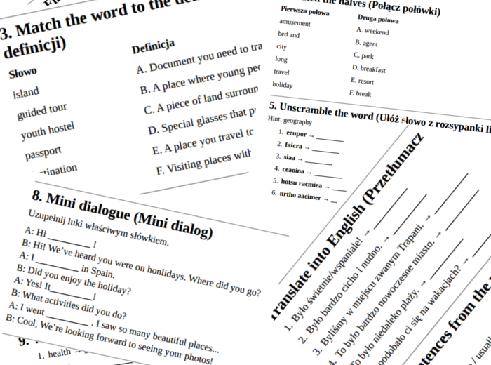 Teen Explorer 8 – Unit 1 – vocabulary revision