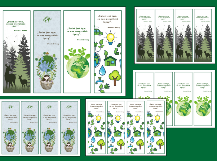 DZIEŃ ZIEMI – zakładki do książek – zakładka – biblioteka - wersja 1