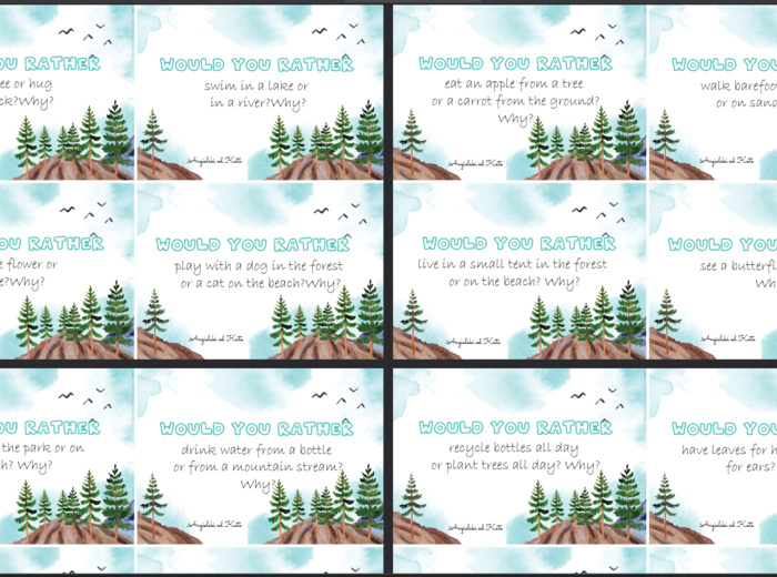 Nature (Świat Przyrody) gra Would you rather /48 kart