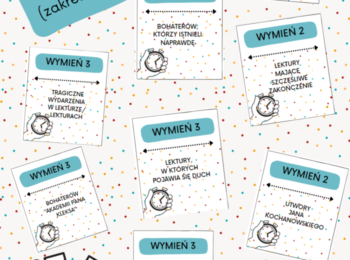 Lekturowe 5 sekund (zakres lektur z klas IV-VIII)