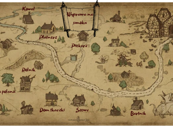 Gra fabularna - Wyprawa  na smoka - matematyka, kl.4-6