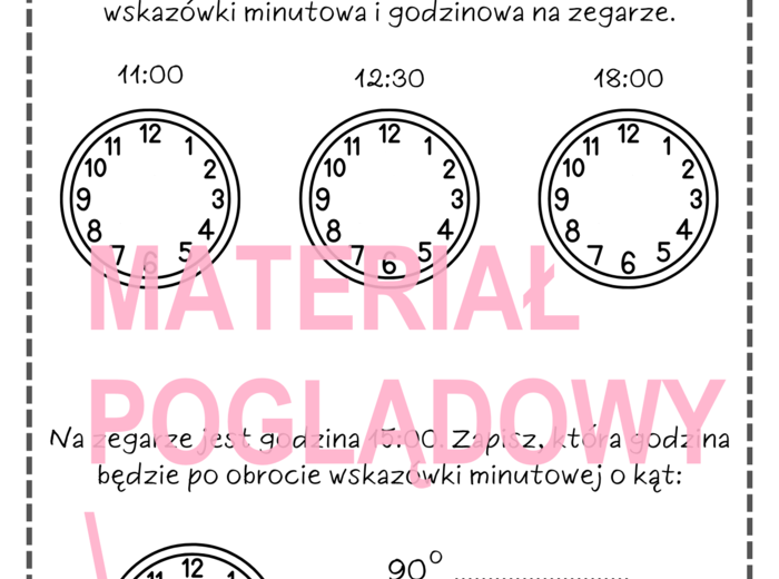 ZEGAROWE KĄTY - klasa 4, 5