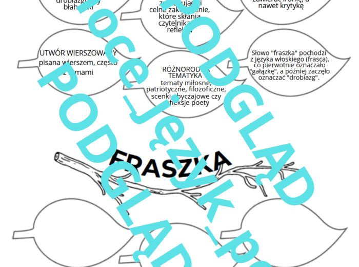 fraszka karta pracy z kluczem odpowiedzi