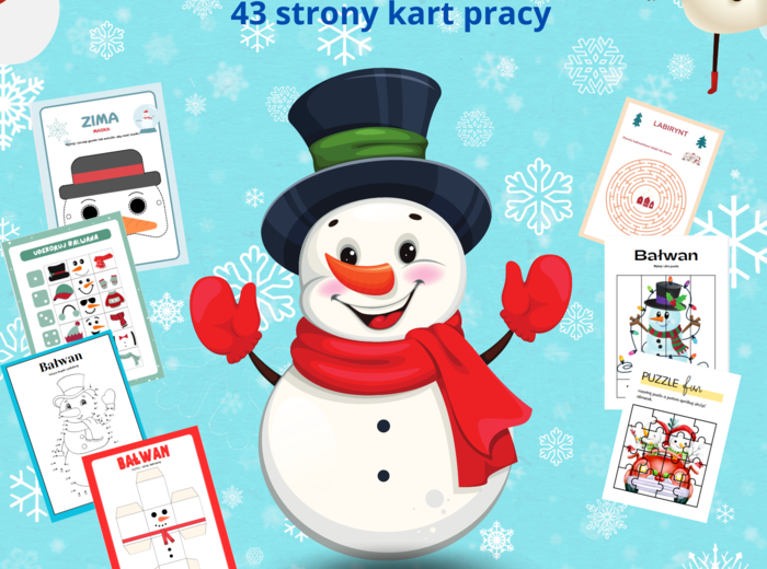 ⛄ Dzień Bałwana – zestaw kart pracy i zabaw zimowych ☃️