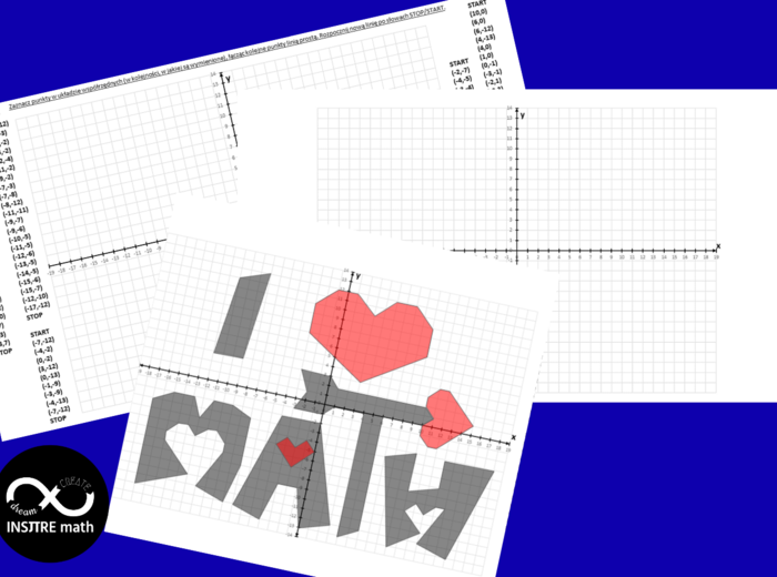 Układ Współrzędnych (zaznaczanie punktów) – I love Math. Matematyka + Sztuka na Walentynki.