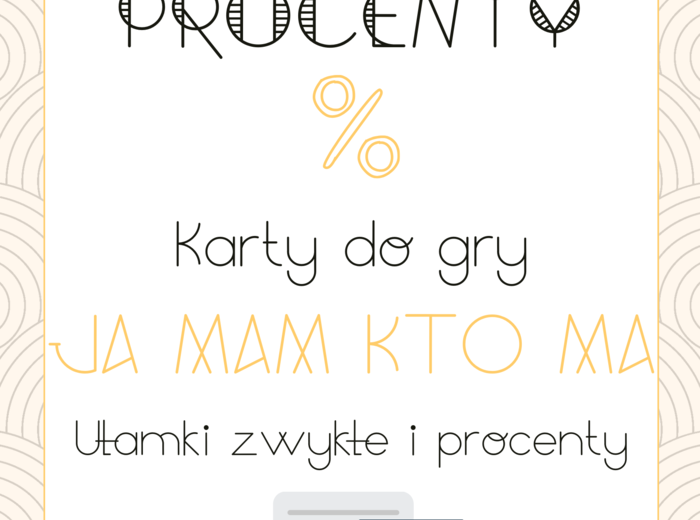Procenty - karty do gry