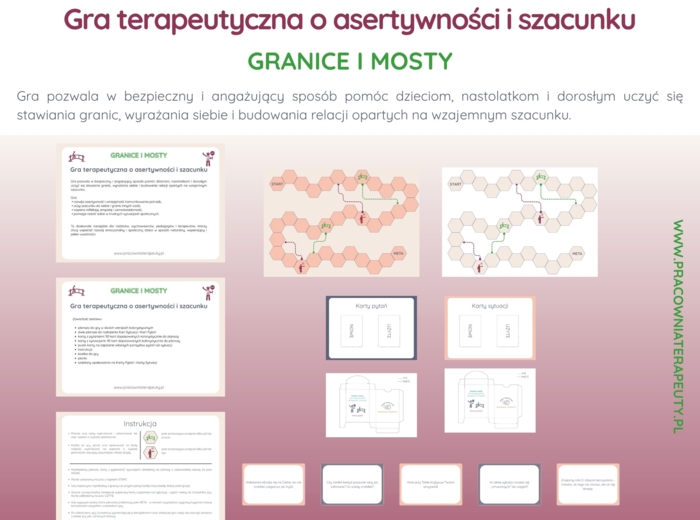 Gra terapeutyczna o asertywności i szacunku „Granice i mosty”