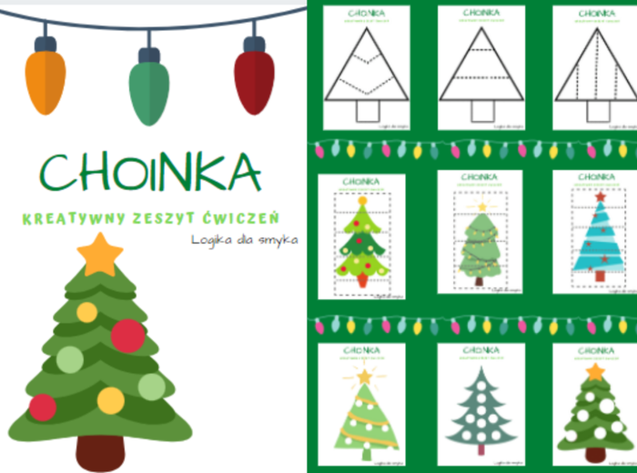 Choinka - kreatywne karty pracy