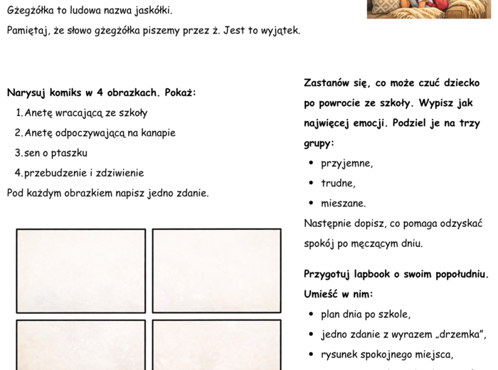 PISOWNIA WYRAZÓW Z Ż I RZ NIEWYMIENNYM. Pakiet zadań + komentarz