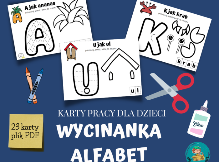 ALFABET - WYCINANKA - PLANSZE KLASOWE - DO ZROBIENIA WSPÓLNIE Z GRUPA