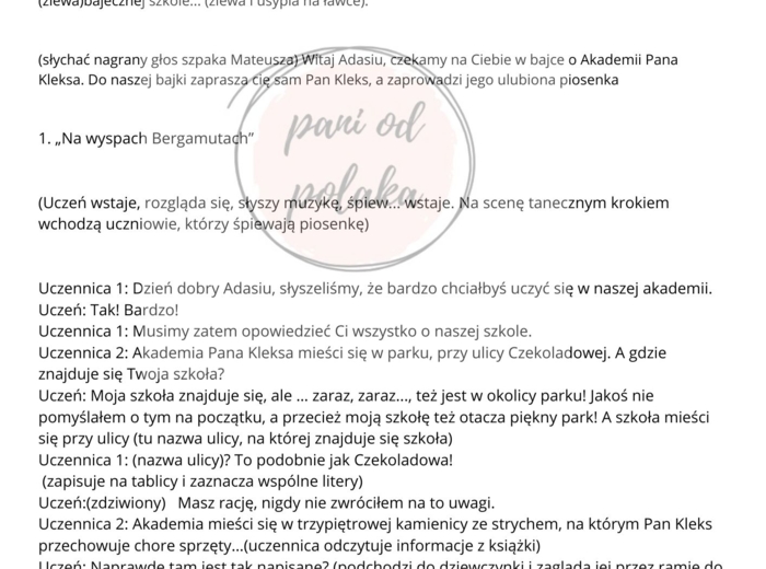 Scenariusz przedstawienia z okazji Dnia Edukacji Narodowej