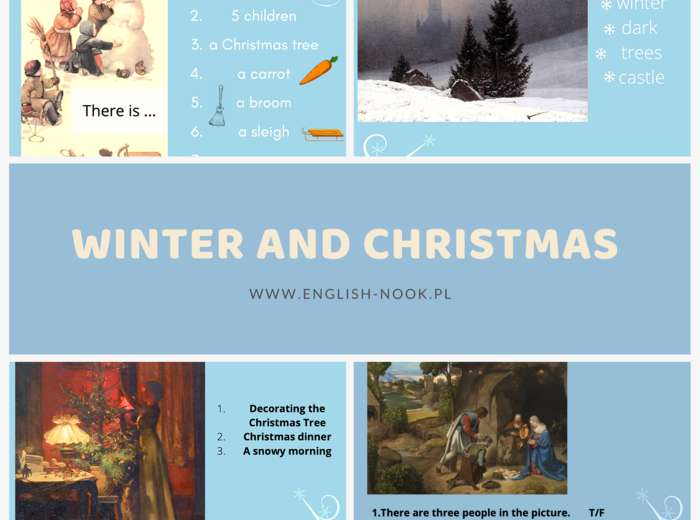 Winter & Christmas in art - prezentacja na zajęcia online/offline