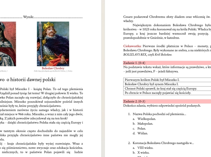 Karta pracy historia - Mieszko I, Bolesław Chrobry