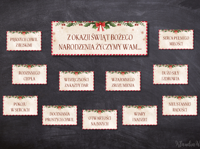 Życzenia świąteczne - gazetka na Boże Narodzenie