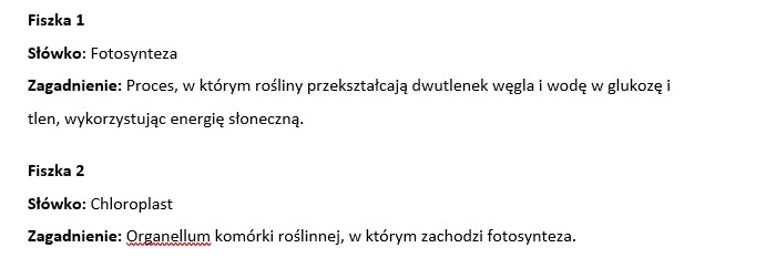 Fiszki- różnorodność biologiczna oraz zjawiska i procesy biologiczne