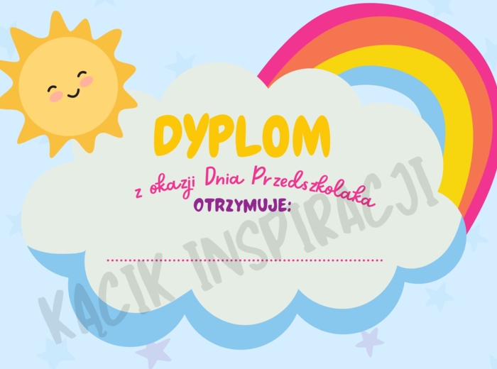 DYPLOMY NA DZIEN PRZEDSZKOLAKA 💜