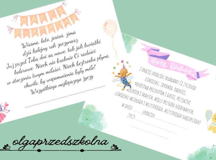 Kartki urodzinowe dla dzieci