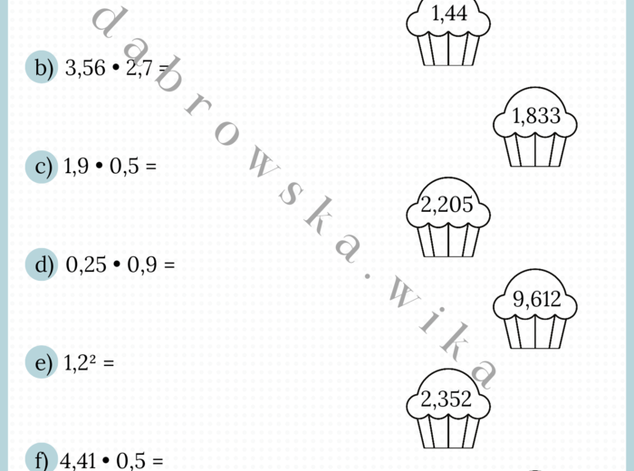 Mnożenie ułamków dziesiętnych