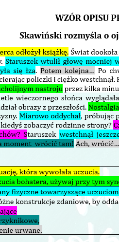 OPIS PRZEŻYĆ WEWNĘTRZNYCH W KLASACH 4-8