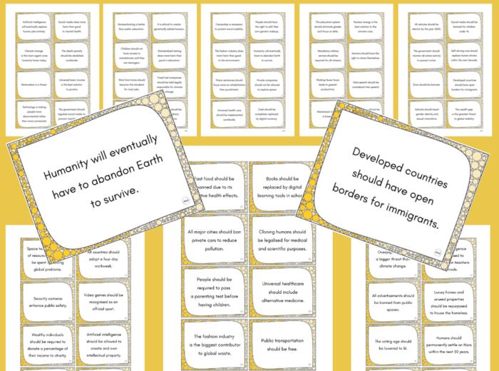 CONTROVERSIAL TOPICS CARDS