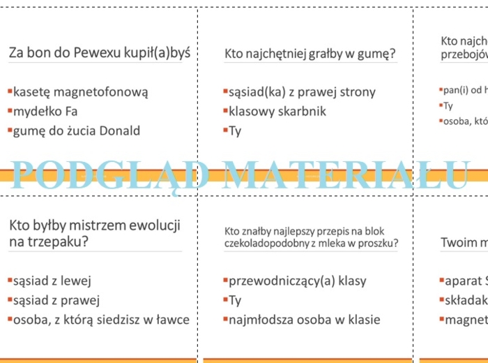 PRL - zadania bieżące i powtórzeniowe