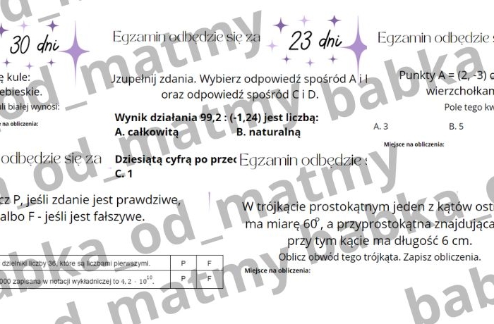 30 zadań na 30 dni do E8 z matematyki!