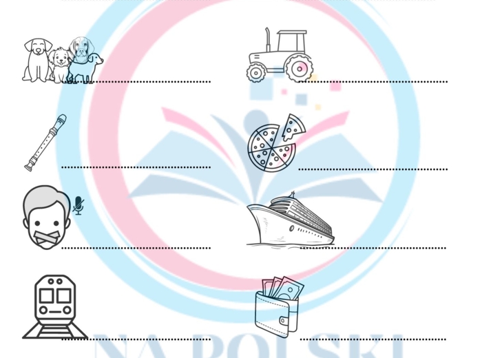 Magiczne drzewo. Czerwone krzesło - ikonki skojarzeniowe