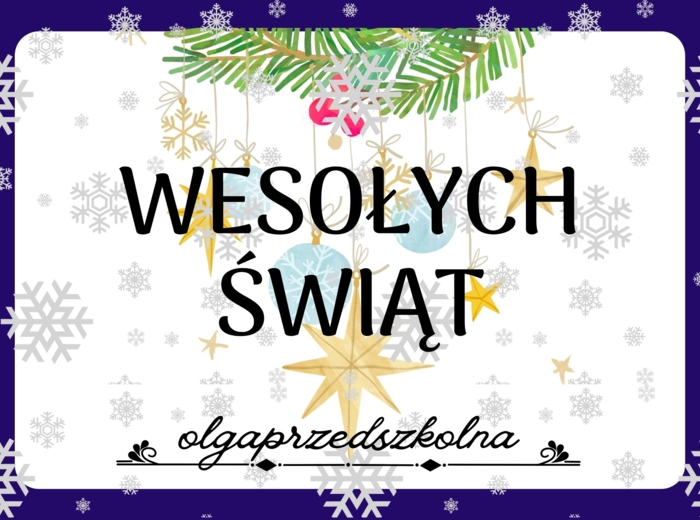 Wesołych Świąt - girlanda a4