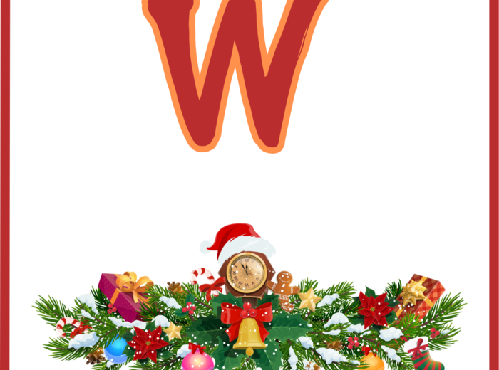 WESOŁYCH ŚWIĄT – Boże Narodzenie – GIRLANDA – biblioteka – świetlica – przedszkole – gazetka – wersja 4