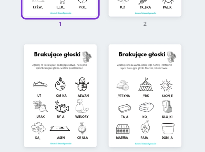 Brakujące głoski- materiał do pracy z obcokrajowcami